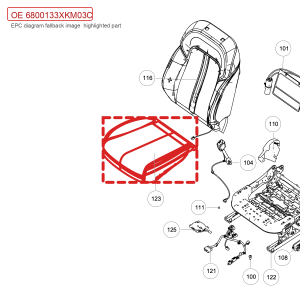For GWM Tank 300 Driver Seat Cushion Pad Assembly 6800133XKM03C