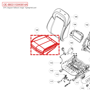 For GWM Tank 300 Driver Seat Cushion Padding Assembly 6803110XKM14A