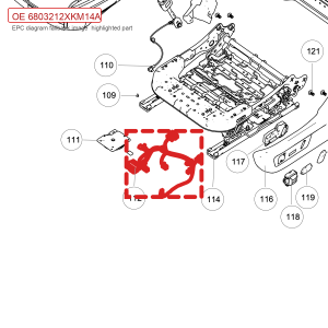 For GWM Tank 300 Driver Seat Cushion Wire Harness Assembly 6803212XKM14A