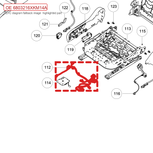 For GWM Tank 300 Driver Seat Cushion Wiring Harness Assembly 6803216XKM14A