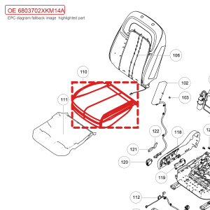 For GWM Tank 300 Driver Seat Cushion Padding Assembly 6803702XKM14A