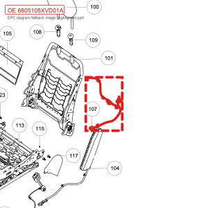 For GWM Tank 300 Driver Seat Backrest Wiring Harness Assembly 6805105XVD01A