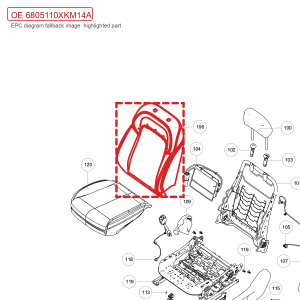 For GWM Tank 300 Driver Seat Backrest Cushion Assembly 6805110XKM14A