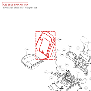 For GWM Tank 300 Front Passenger Seat Backrest Cushion Assembly 6805510XKM14A