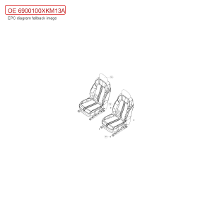 For GWM Tank 300 Seat System Passenger Side Part 6900100XKM13A