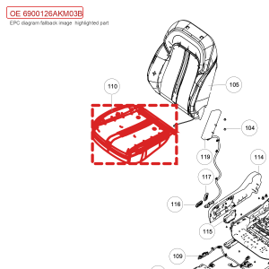 Front Passenger Seat Cushion Padding Assembly For GWM Tank 300 6900126AKM03B