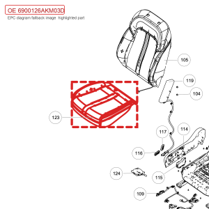 For GWM Tank 300 Front Passenger Seat Cushion Assembly 6900126AKM03D
