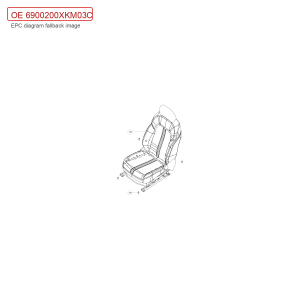 For GWM Tank 300 Front Passenger Seat Assembly 6900200XKM03C