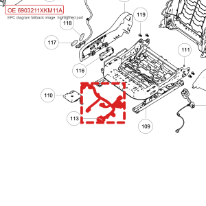 For GWM Tank 300 Front Passenger Seat Cushion Wiring Harness 6903211XKM11A