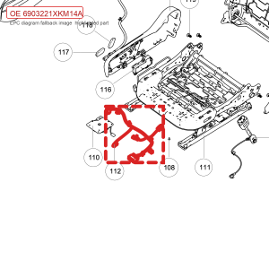 For GWM Tank 300 Front Passenger Seat Cushion Wiring Harness Assembly 6903221XKM14A