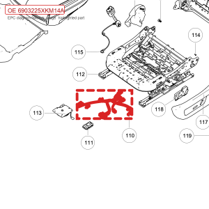 For GWM Tank 300 Front Passenger Seat Cushion Wiring Harness Assembly 6903225XKM14A
