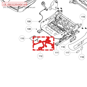 For GWM Tank 300 Front Passenger Seat Cushion Wire Harness Assembly 6903226XKM14A