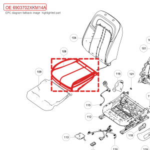 6903702XKM14A For GWM Tank 300 Front Passenger Seat Cushion Soft Pad Assembly