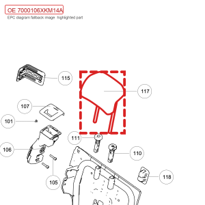 For GWM Tank 300 Rear Seat Outer Headrest Assembly 7000106XKM14A