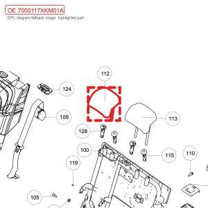 For GWM Tank 300 Rear Seat Middle Headrest Assembly 7000117XKM01A