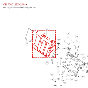 For GWM Tank 300 Rear Left Seat Backrest Cushion Pad Assembly 7000128XKM14A
