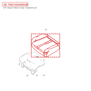 For GWM Tank 300 Rear Right Seat Cushion Pad Assembly 7000140XKM03B