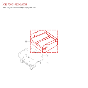 For GWM Tank 300 Rear Right Seat Cushion Pad Assembly 7000152XKM03B