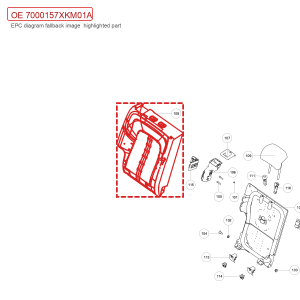 For GWM Tank 300 Rear Right Seat Backrest Cushion Assembly 7000157XKM01A