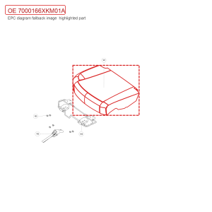 For GWM Tank 300 Rear Right Seat Cushion Pad Assembly 7000166XKM01A