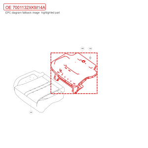 For GWM Tank 300 Rear Right Seat Cushion Frame Assembly 7001132XKM14A