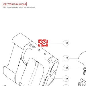For GWM Tank 300 Rear Seat Seatbelt Outlet Cover 7005109XKU00A