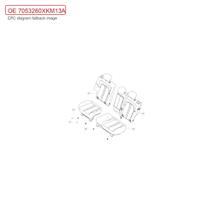 For GWM Tank 300 Rear Right Seat Cushion Assembly 7053260XKM13A