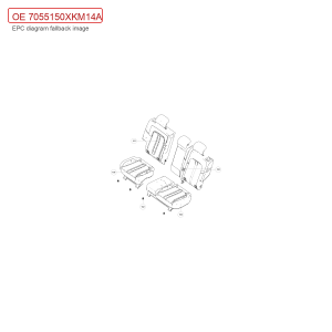 For GWM Tank 300 Rear Left Seat Backrest Assembly 7055150XKM14A