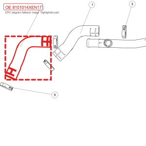 For GWM Tank 300 Heater Return Hose Connection Hose 8101014XEN17
