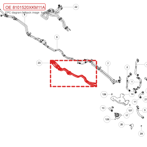 لتويوتا تانك 300: مجموعة أنابيب التدفئة والتكييف 8101520XKM11A