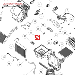 عازل حراري لصمام تمدد تكييف الهواء لسيارة GWM Tank 300، رقم 8104307TNZ01A