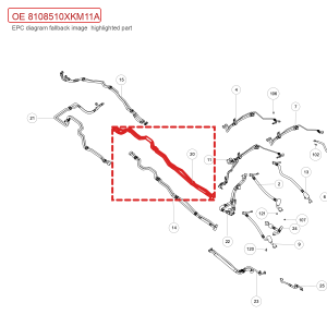 لمجموعة أنابيب تبريد البطارية العالية والمنخفضة الضغط لسيارة GWM Tank 300، رقم OE: 8108510XKM11A