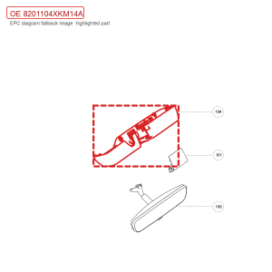 For GWM Tank 300 Inner Rearview Mirror Base Lower Cover Assembly 8201104XKM14A
