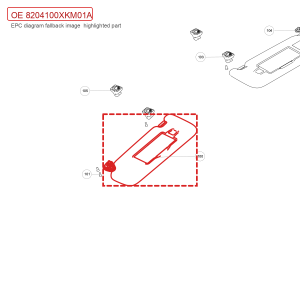 For GWM Tank 300 Left Sun Visor Assembly 8204100XKM01A