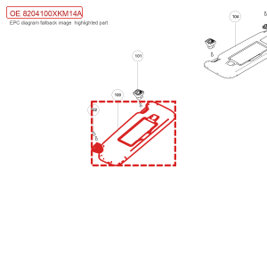 For GWM Tank 300 Left Sun Visor Assembly 8204100XKM14A