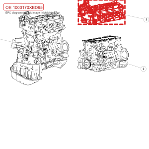 For GWM POER Wingle 7 Cylinder Head Assembly 1000170XED95