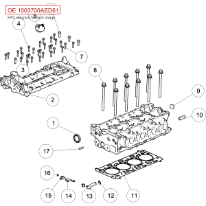 For GWM POER Cylinder Head Bolt Assembly 1003700AED61