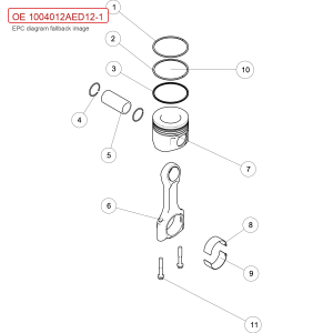 For GWM POER H8 Upper Connecting Rod Bearing 1004012AED12 1