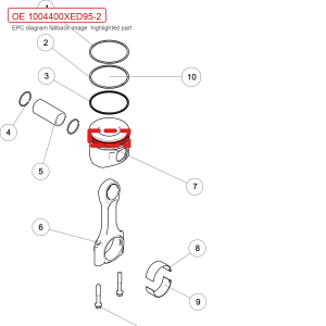 For GWM POER Wingle 7 Piston Assembly 1004400XED95 2