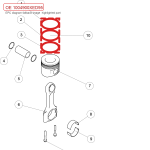 For GWM POER Wingle Piston Ring Repair Kit 1004900XED95