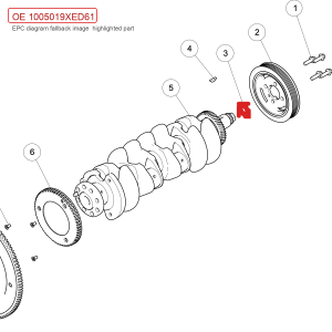 For GWM POER Crankshaft Washer 1005019XED61