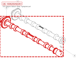 For GWM POER H8 Exhaust Camshaft Assembly 1006200AED61