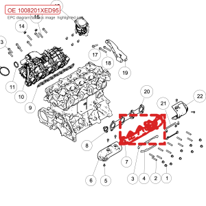 For GWM POER Exhaust Manifold 1008201XED95