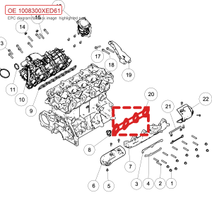 For GWM POER H8 Exhaust Manifold Gasket Assembly 1008300XED61