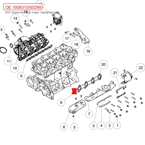 For GWM POER Exhaust Manifold Gasket Assembly 1008310XED95