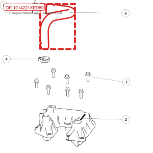 For GWM POER Crankcase Ventilation Hose 1014221XED80