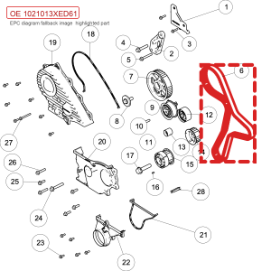 For GWM POER H8 Timing Belt 1021013XED61