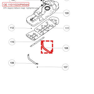 For GWM POER Fuel Tank Rear Strap 1101102XPW04A