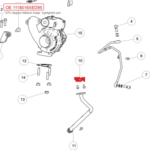 For GWM POER Turbocharger Oil Return Pipe Gasket Passenger Pickup 1118016XED95
