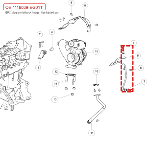For GWM POER Engine System Long Oil Inlet Bolt 1118039 EG01T